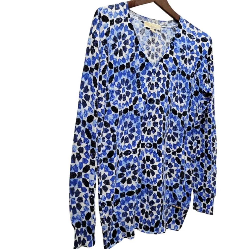 Michael Kors Long-Sleeves Cotton Rayon Top Size Medium Women Excellent Condition - Picture 3 of 6